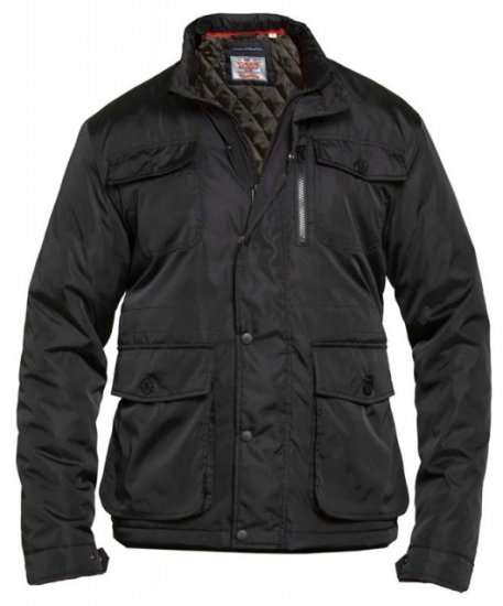 D555 Brentford Jacket Black - Jakne - Muške Jakne Veliki Brojevi