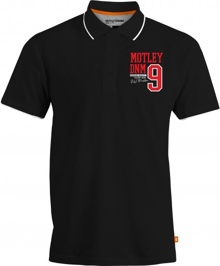 Motley Denim Brighton Polo Black - Polo majice - Muške Polo Majice Veliki Brojevi