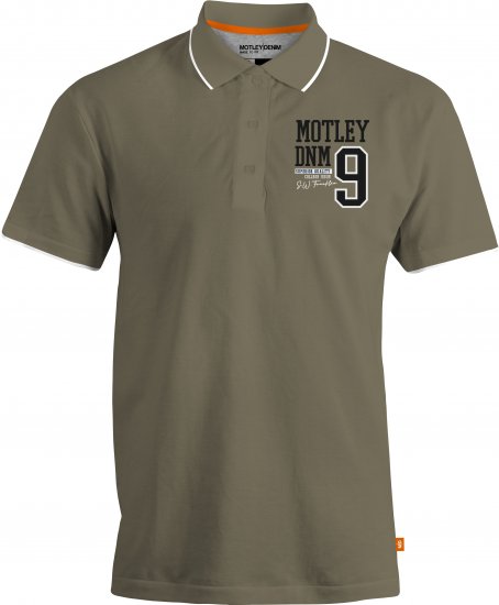 Motley Denim Brighton Polo Dark Khaki - Polo majice - Muške Polo Majice Veliki Brojevi