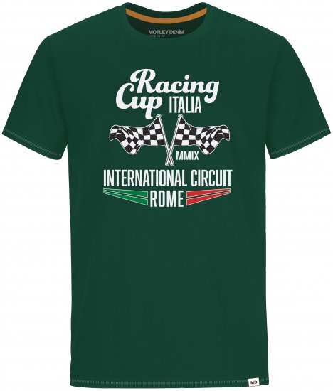 Motley Denim Bristol T-shirt Racing Green - Majice Kratkih Rukava - Muške Majice Kratkih Rukava Veliki Brojevi 