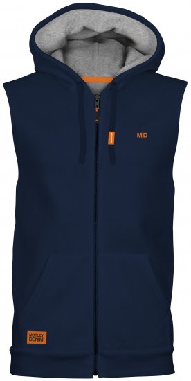 Motley Denim Brussels Sleeveless Hoodie Navy - Puloveri & dukserice - Muške Puloveri & dukserice veliki brojevi
