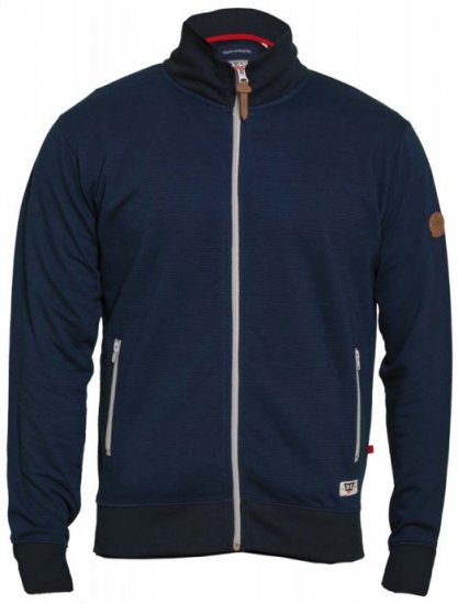 D555 Buxton Full Zip Sweatshirt Navy - Puloveri & dukserice - Muške Puloveri & dukserice veliki brojevi