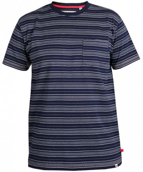 D555 Caspian T-shirt Navy - Majice Kratkih Rukava - Muške Majice Kratkih Rukava Veliki Brojevi 
