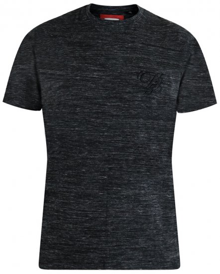 D555 Chalmer Couture Space Dye T-shirt Black - Majice Kratkih Rukava - Muške Majice Kratkih Rukava Veliki Brojevi