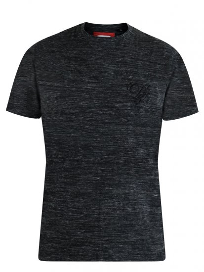 D555 Chalmer Couture Space Dye T-shirt Black - Majice Kratkih Rukava - Muške Majice Kratkih Rukava Veliki Brojevi