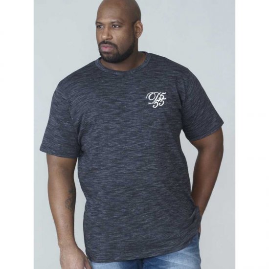 D555 Chalmer Couture Space Dye T-shirt Black - Majice Kratkih Rukava - Muške Majice Kratkih Rukava Veliki Brojevi