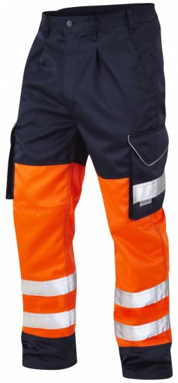 Leo Bideford Cargo Pants Hi-Vis Orange/Navy - Radna odjeća - Radna Odjeća Veliki Brojevi