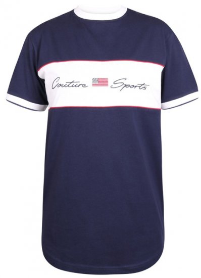 D555 Cullen T-shirt Navy - Majice Kratkih Rukava - Muške Majice Kratkih Rukava Veliki Brojevi 