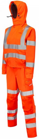 Leo Honeychurch EcoViz 10KX Performance+ Women's Breathable 2-Part Coverall Hi-Vis Orange - Radna odjeća - 