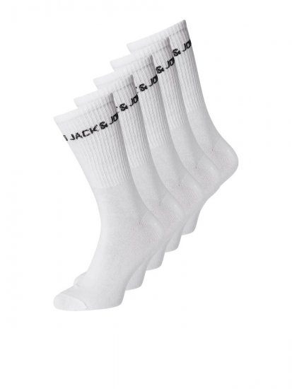 Jack & Jones Basic Logo Teniske čarape Bijela 5-pack - Donje rublje & kupaće hlače - muške donje rublje veliki brojevi