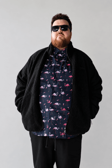 Jack & Jones Norrebro Teddy Jacket Black - Jakne - Muške Jakne Veliki Brojevi