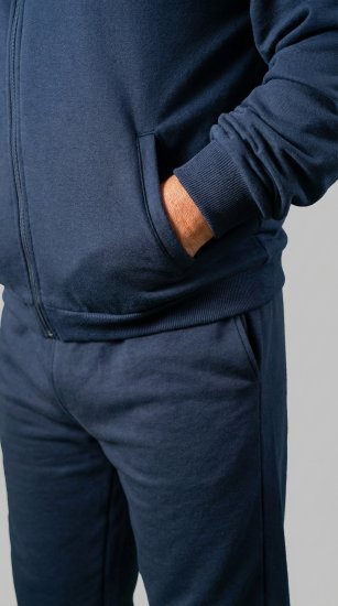 20 Nodi Ostro Stretch Fleece Cotton Tracksuit Navy - Trenirke kompleti - Muške trenirke kompleti veliki brojevi