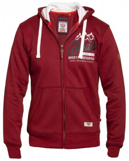 D555 Durham Hoodie Red - Puloveri & dukserice - Muške Puloveri & dukserice veliki brojevi