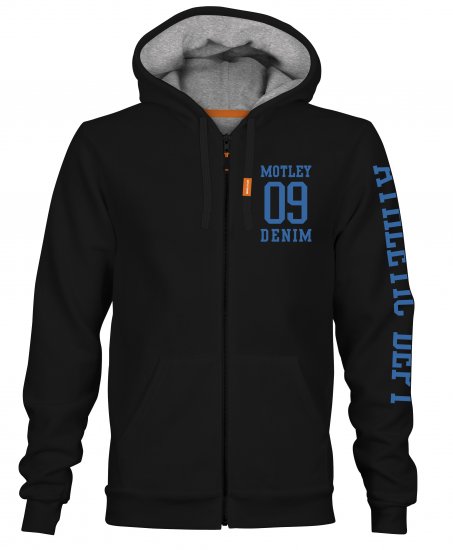 Motley Denim Ealing Hoodie Black - Puloveri & dukserice - Muške Puloveri & dukserice veliki brojevi
