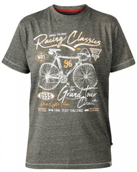 D555 Eastwood Bicycle Crew Neck T-Shirt Khaki - Majice Kratkih Rukava - Muške Majice Kratkih Rukava Veliki Brojevi 
