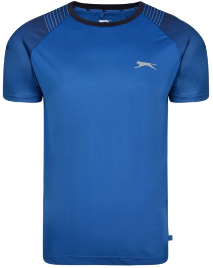 Slazenger Eli T-shirt Blue - Majice Kratkih Rukava - Muške Majice Kratkih Rukava Veliki Brojevi 