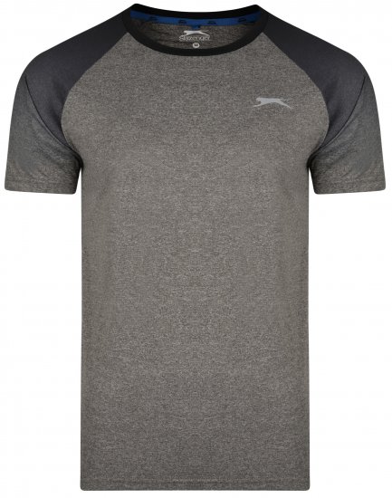 Slazenger Eli T-shirt Charcoal - Majice Kratkih Rukava - Muške Majice Kratkih Rukava Veliki Brojevi 