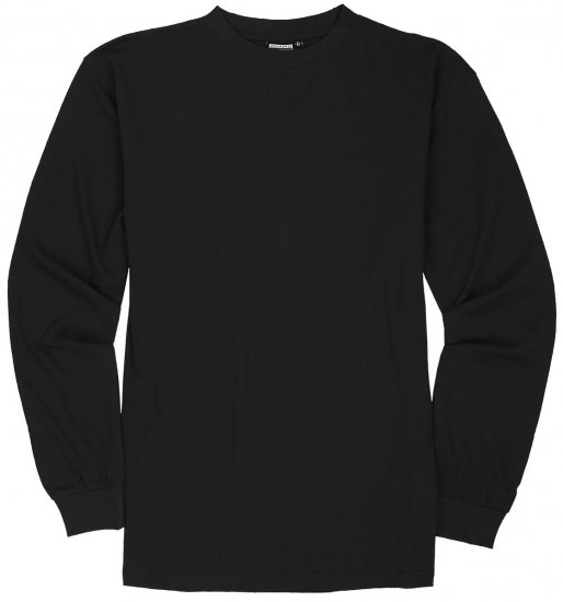 Adamo Floyd Comfort fit Long sleeve T-shirt Black - Majice Kratkih Rukava - Muške Majice Kratkih Rukava Veliki Brojevi 
