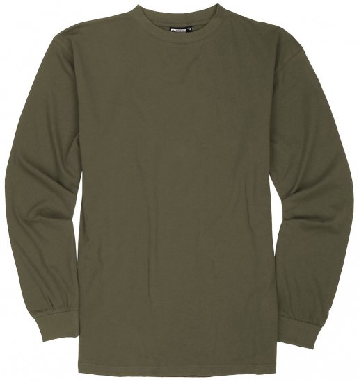 Adamo Floyd Comfort fit Long sleeve T-shirt Khaki - Majice Kratkih Rukava - Muške Majice Kratkih Rukava Veliki Brojevi 