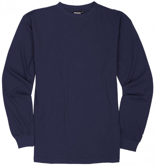 Adamo Floyd Comfort fit Long sleeve T-shirt Navy - Majice Kratkih Rukava - Muške Majice Kratkih Rukava Veliki Brojevi 
