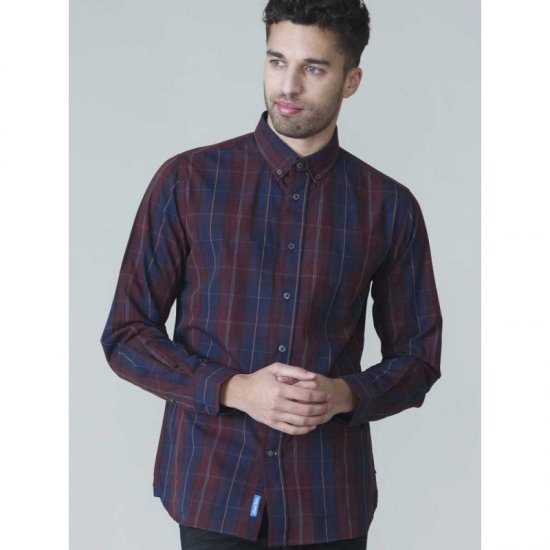 D555 Grady Long Sleeve Check Shirt - Košulje - Muške Košulje Veliki Brojevi