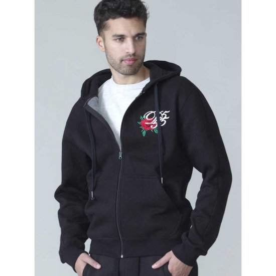 D555 Verlin Couture Full Zip Hoodie Black - Puloveri & dukserice - Muške Puloveri & dukserice veliki brojevi