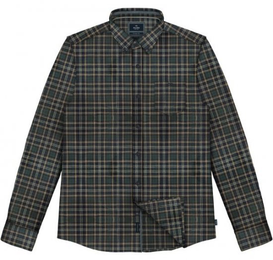 Double Outfitters FS-5230 Karirana košulja Tamnozelena/Bež - Košulje - Muške Košulje Veliki Brojevi