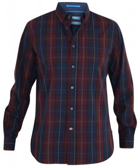 D555 Grady Long Sleeve Check Shirt - Košulje - Muške Košulje Veliki Brojevi