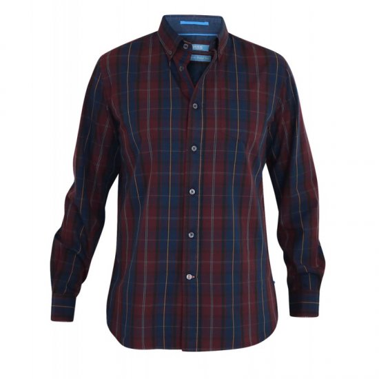 D555 Grady Long Sleeve Check Shirt - Košulje - Muške Košulje Veliki Brojevi