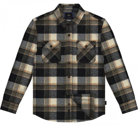 Double Outfitters GS-5233 Flanelska košulja Tamnoplava/Bež - Košulje - Muške Košulje Veliki Brojevi