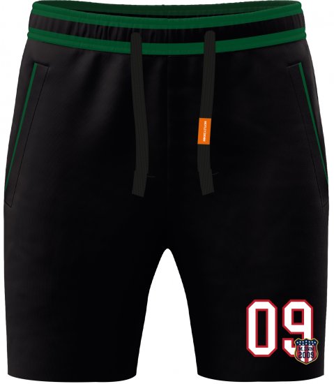 Motley Denim Harrogate Sweatshorts Black - Sportske hlače & kratke - Muške Trenirke Veliki Brojevi
