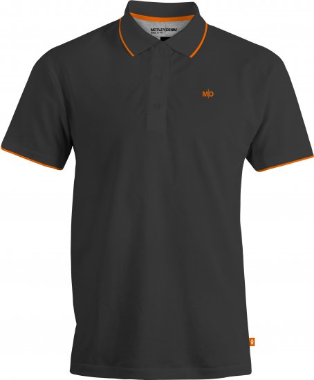 Motley Denim Helsinki Polo Charcoal - Polo majice - Muške Polo Majice Veliki Brojevi