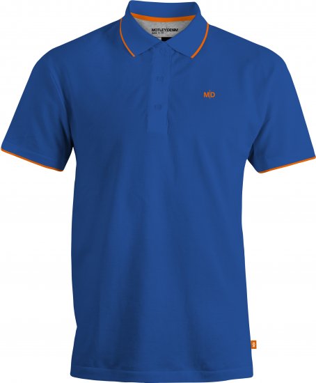 Motley Denim Helsinki Polo Royal Blue - Polo majice - Muške Polo Majice Veliki Brojevi