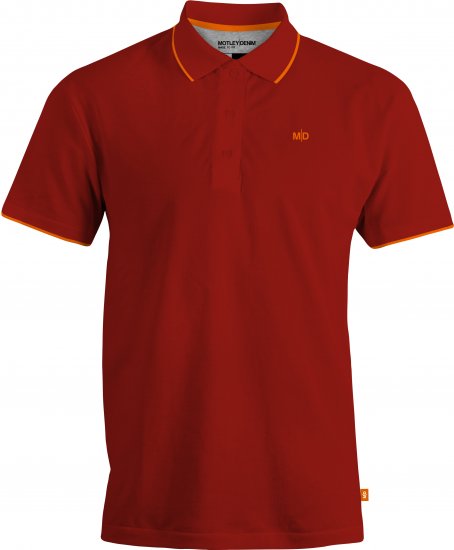 Motley Denim Helsinki Polo Red - Polo majice - Muške Polo Majice Veliki Brojevi