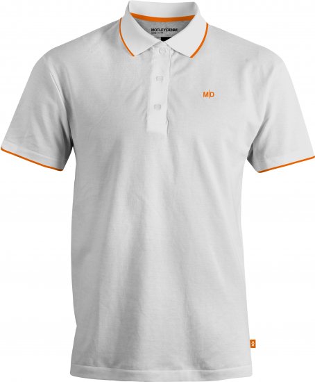 Motley Denim Helsinki Polo White - Polo majice - Muške Polo Majice Veliki Brojevi