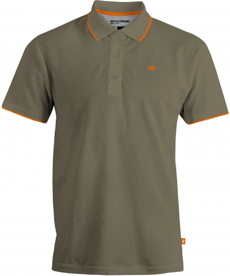 Motley Denim Helsinki Polo Dark Khaki - Polo majice - Muške Polo Majice Veliki Brojevi