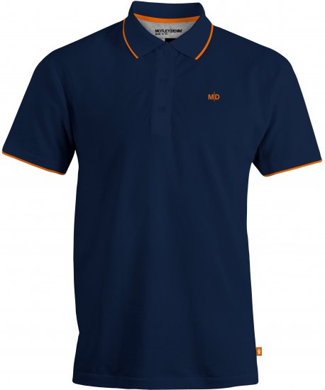 Motley Denim Helsinki Polo Navy - Polo majice - Muške Polo Majice Veliki Brojevi