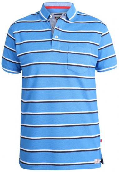 D555 Holmes Polo Blue - Polo majice - Muške Polo Majice Veliki Brojevi