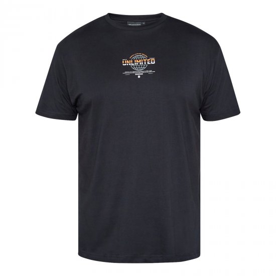 North Latitude T-Shirt With Print Crna - Majice Kratkih Rukava - Muške Majice Kratkih Rukava Veliki Brojevi 