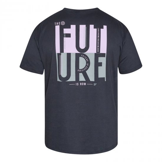 North Latitude T-Shirt With Back Print Crna - TALL T-shirts - Majice za Visoke Muškarce