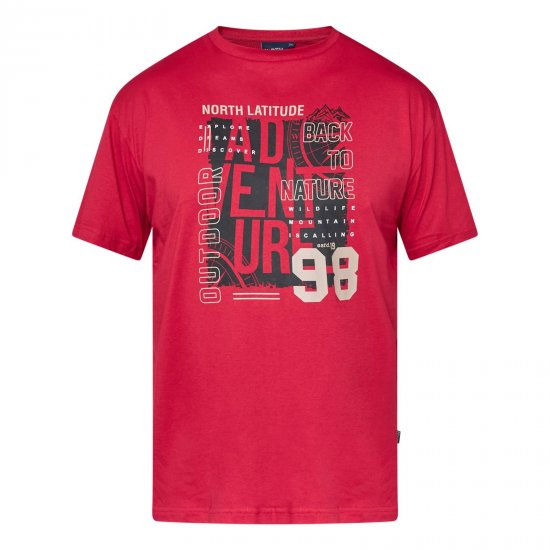 North Latitude Adventure 98 Graphic Tee Žuta/narančasta - Majice Kratkih Rukava - Muške Majice Kratkih Rukava Veliki Brojevi 