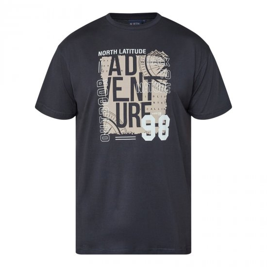 North Latitude Adventure 98 Graphic Tee Crna - TALL T-shirts - Majice za Visoke Muškarce