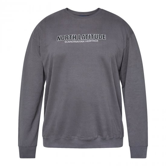North Latitude Crewneck Sweatshirt Siva/boja ugljena - TALL puloveri - TALL majice s kapuljačom