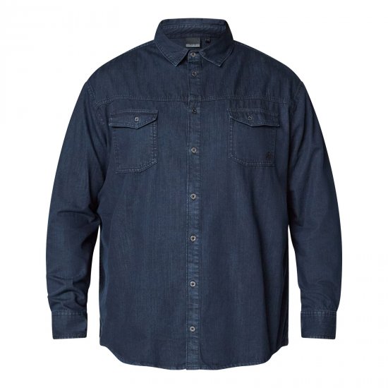 North Latitude Denim Shirt LS Plava - Košulje - Muške Košulje Veliki Brojevi
