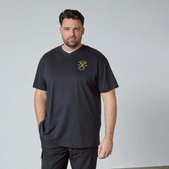 North Latitude Alpine Club T-Shirt Crna - Majice Kratkih Rukava - Muške Majice Kratkih Rukava Veliki Brojevi 