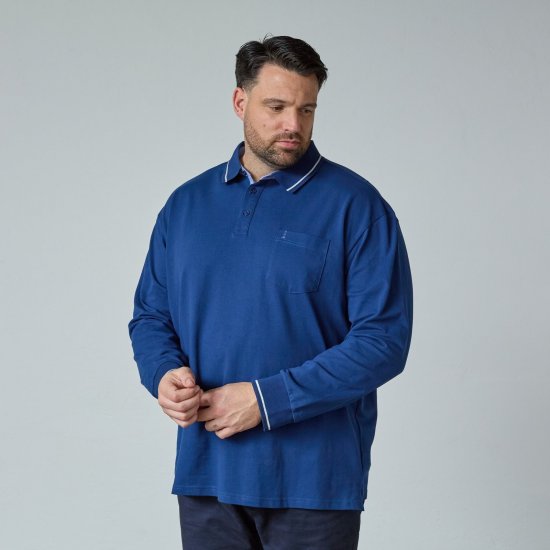 North Latitude Superflex Polo LS Plava - Polo majice - Muške Polo Majice Veliki Brojevi