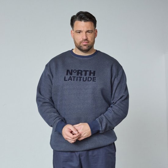 North Latitude Crewneck Logo Sweat Tamnoplava - Puloveri & dukserice - Muške Puloveri & dukserice veliki brojevi