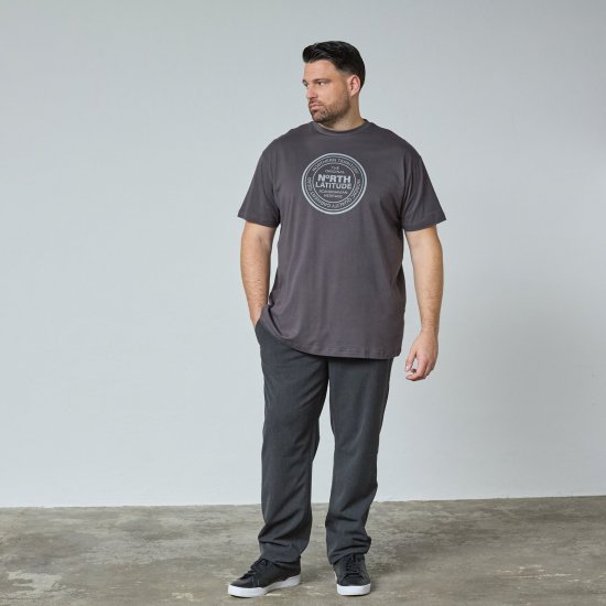 North Latitude T-Shirt Siva/boja ugljena - TALL T-shirts - Majice za Visoke Muškarce