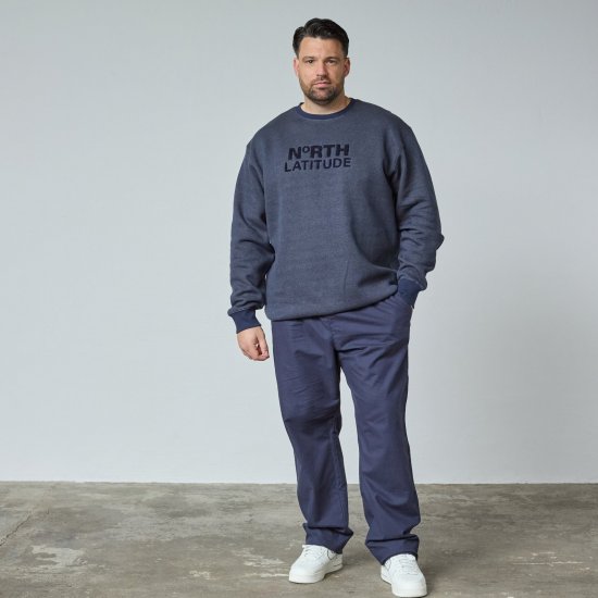 North Latitude Crewneck Logo Sweat Tamnoplava - TALL puloveri - TALL majice s kapuljačom