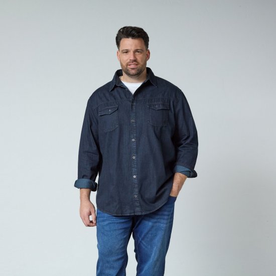 North Latitude Denim Shirt LS Plava - Košulje - Muške Košulje Veliki Brojevi